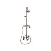 Barclay Products Clawfoot Tub/Shower Converto Unit with Handshower Polished Nickel in White Background
