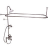 Barclay Products Rectangular Shower Unit – Metal Lever Handles Polished Nickel in White Background