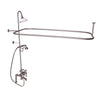 Barclay Products Rectangular Shower Unit – Metal Lever 2 Handles Brushed Nickel in White Background