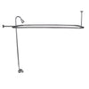 Barclay Products Code Spout “D” Rod Clawfoot Tub Shower Unit Polished Chrome in White Background