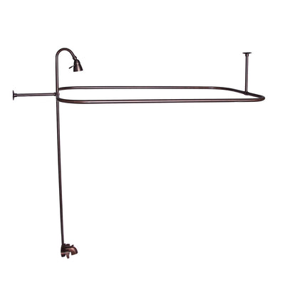 Barclay Products Code Spout “D” Rod Clawfoot Tub Shower Unit Oil Rubbed Bronze in White Background