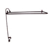 Barclay Poducts Code Spout "D" Rod Clawfoot Shower Unit Oil Rubbed Bronze in White Background