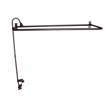 Barclay Poducts Code Spout "D" Rod Clawfoot Shower Unit Oil Rubbed Bronze in White Background