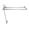 Barclay Poducts Code Spout "D" Rod Clawfoot Shower Unit Polished Nickel in White Background