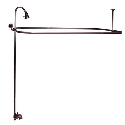 Barclay Products Converto Rectangular Shower Unit with Side Wall Support Oil Rubbed Bronze in White Background