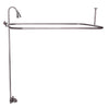 Barclay Products Converto Rectangular Shower Unit with Side Wall Support Polished Nickel in White Background