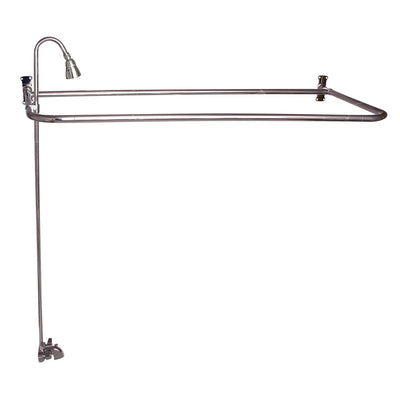 Barclay Products 4193-60-PN Rectangular “D” Shower Unit – 60″ x 26″ Polished Nickel in White Background