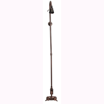Barclay Products 4199-ORB Diverter Bathcock with Riser and Showerhead Oil Rubbed Bronze in White Background