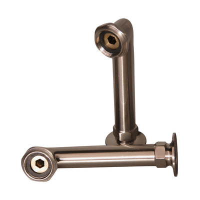 Barclay 4503 6" Elbows for Deck Mounting Pair - Brushed Nickel