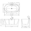 A & E Bath and Shower Retro Acrylic Small 56" Premium All-in-One Freestanding Oval Tub Package