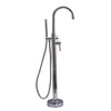 Barclay Products 7912-CP Branson Freestanding Thermostatic Tub Filler Polished Chrome in White Background