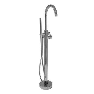 Barclay Products 7901-CP Belmore Freestanding Tub Filler – 46-1/2″ Polished Chrome in White Background