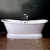 Cambridge Plumbing Cast Iron Double Ended Pedestal Slipper Tub 72 X 30 - Affordable Cheap Freestanding Clawfoot Bathtubs Tub