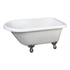 Barclay Products Amelia Acrylic Roll Top, 58" - Affordable Cheap Freestanding Clawfoot Bathtubs Tub