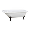 Barclay Products Baroque Acrylic Roll Top, 70" - Affordable Cheap Freestanding Clawfoot Bathtubs Tub