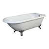 Barclay Products Beaumont Acrylic Roll Top, 70" - Affordable Cheap Freestanding Clawfoot Bathtubs Tub