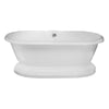 Barclay Products Carrie 59" Acrylic Double Roll Top Tub on Base, - Affordable Cheap Freestanding Clawfoot Bathtubs Tub