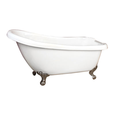 Barclay Products Fortuna Acrylic Slipper, 61" - Affordable Cheap Freestanding Clawfoot Bathtubs Tub