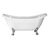 Barclay Products Minerva 69" Acrylic Double Slipper Tub - Affordable Cheap Freestanding Clawfoot Bathtubs Tub