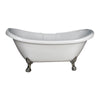 Barclay Products Monroe Acrylic Dbl Slipper, WH - Affordable Cheap Freestanding Clawfoot Bathtubs Tub