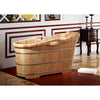 Alfi Brand AB1187 57" Free Standing Wooden Soaking Bathtub with Headrest - Affordable Cheap Freestanding Clawfoot Bathtubs Tub