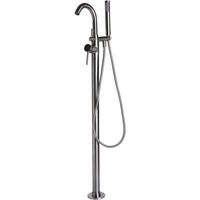 Alfi Brand AB2534 Floor Mount Tub Filler with Shower Head Polished/Brushed - Affordable Cheap Freestanding Clawfoot Bathtubs Tub