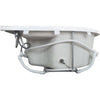 EAGO AM124ETL-L 71" Double Corner Acrylic White Jetted Whirlpool Tub
