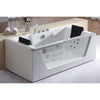 EAGO AM196 6' Clear Rectangular Whirlpool for Two with Fixtures Freestanding Bathtubs Front View in Bathroom