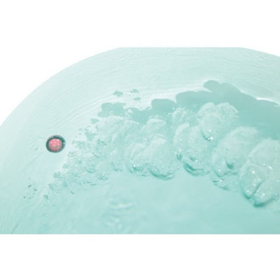 EAGO AM2130 66 Inch Round Acrylic Air Bubble Freestanding Clawfoot Bathtubs Drain View With Water