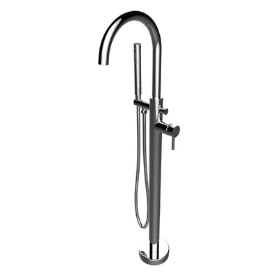 A & E Bath and Shower Dorya Acrylic 69" All-in-One Clawfoot Tub Kit Freestanding Clawfoot Bathtubs Tub Faucet Front View