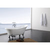 A & E Bath and Shower Dorya Acrylic 69" All-in-One Clawfoot Tub Kit Freestanding Clawfoot Bathtubs Tub Left Side View