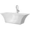A & E Bath and Shower Abzu Acrylic 67" Freestanding Tub Kit Frontview White Background Front View White Background