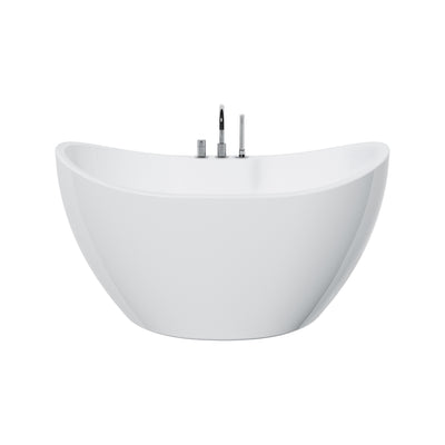 A & E Bath and Shower Turin Acrylic 56" Premium Oval Freestanding Tub (No Faucet Included)