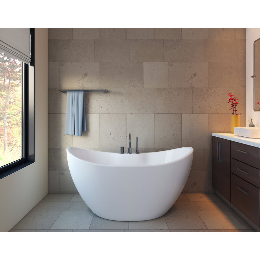 Freestanding bathtub HAWAII STONE - 180 x 85 cm - Mineral Cast