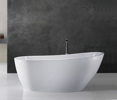 A & E Bath and Shower Riviera 67" Premium Oval Freestanding Bathtub
