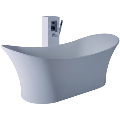 Control Brand True Solid Surface Soaking Tub - “Cloud” - Affordable Cheap Freestanding Clawfoot Bathtubs Tub