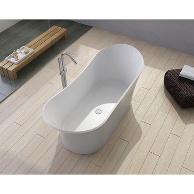 Control Brand True Solid Surface Soaking Tub - “Cloud” - Affordable Cheap Freestanding Clawfoot Bathtubs Tub