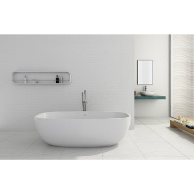 Control Brand True Solid Surface Soaking Tub - “Pure” - Affordable Cheap Freestanding Clawfoot Bathtubs Tub