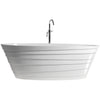 Control Brand True Solid Surface Soaking Tub - “Wave” - Affordable Cheap Freestanding Clawfoot Bathtubs Tub
