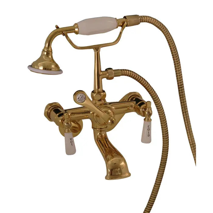 Barclay - Columbus 61" Cast Iron Double Roll Top Tub Kit - Polished Brass Accessories Barclay Products