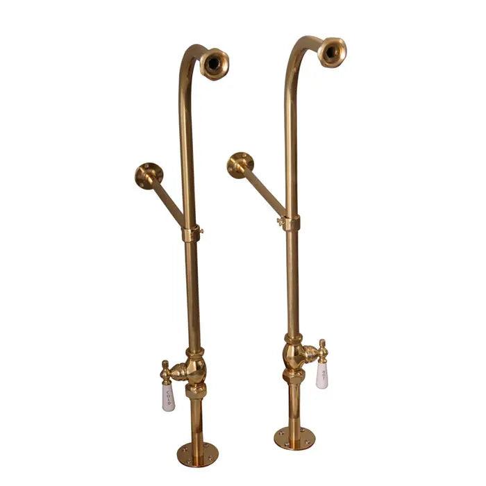 Barclay - Columbus 61" Cast Iron Double Roll Top Tub Kit - Polished Brass Accessories Barclay Products