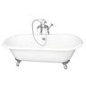 Barclay Columbus 61" Cast Iron Double Roll Top Tub Kit - Polished Chrome Accessories Barclay Products
