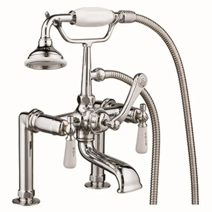 Barclay Columbus 61" Cast Iron Double Roll Top Tub Kit - Polished Chrome Accessories Barclay Products