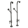 Barclay Columbus 61" Cast Iron Double Roll Top Tub Kit - Polished Chrome Accessories Barclay Products