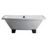 Barclay Products Athens Cast Iron Tub WH, 67" - Affordable Cheap Freestanding Clawfoot Bathtubs Tub