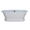 Barclay Products Conrad Cast Iron Double Roll Freestanding Clawfoot Bathtubs Front View White Background
