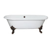 Barclay Products Gallagher CI 72" Dbl Roll Tub - Affordable Cheap Freestanding Clawfoot Bathtubs Tub