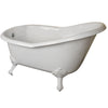 Barclay Products Gavin Cast Iron Slipper Tub, 54", White - Affordable Cheap Freestanding Clawfoot Bathtubs Tub