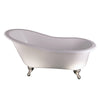 Barclay Products Griffin Cast Iron Slipper Freestanding Clawfoot Bathtubs Tub Front View White Background
