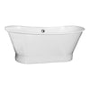 Barclay Products Wakely Cast Iron Tub with Base, Freestanding Clawfoot Bathtubs Front View White Background